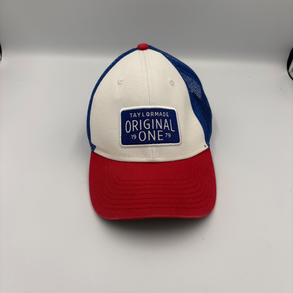 TaylorMade Trucker Hat Mens OSFA Red White Blue Original One 1979 Snapback Cap